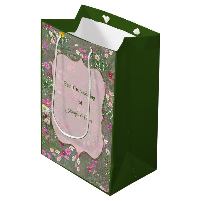 Cosmos Wilderness Wild-Flowers Medium Gift Bag (Front Angled)