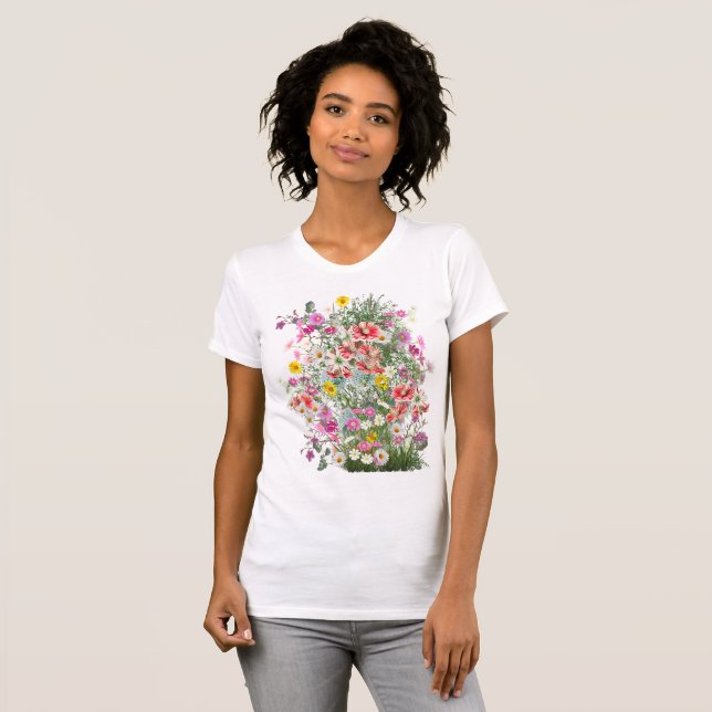 Cosmos Wilderness Wild-Flowers T-Shirt (Front Full)