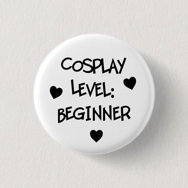 Cosplay Level: Beginner Button (Front)