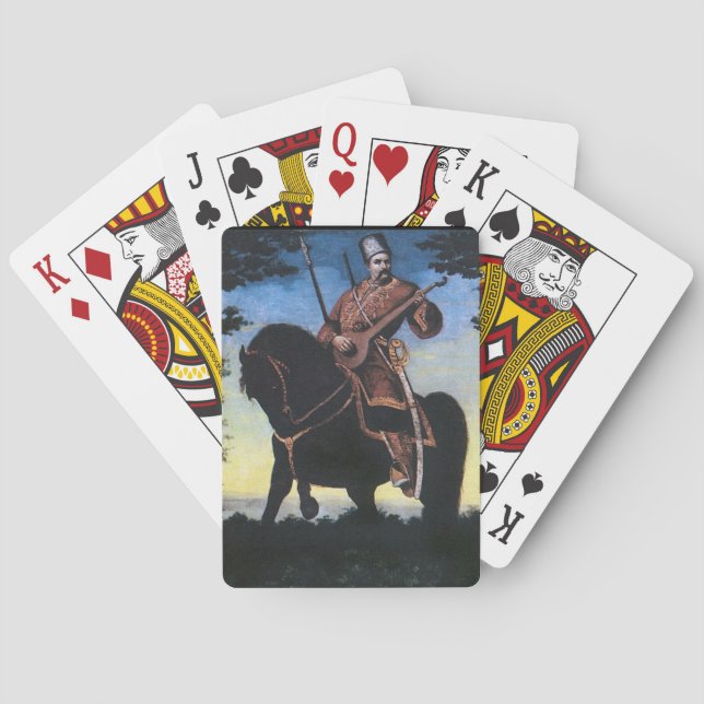 Cossack bandurist, 1890 playing cards (Back)