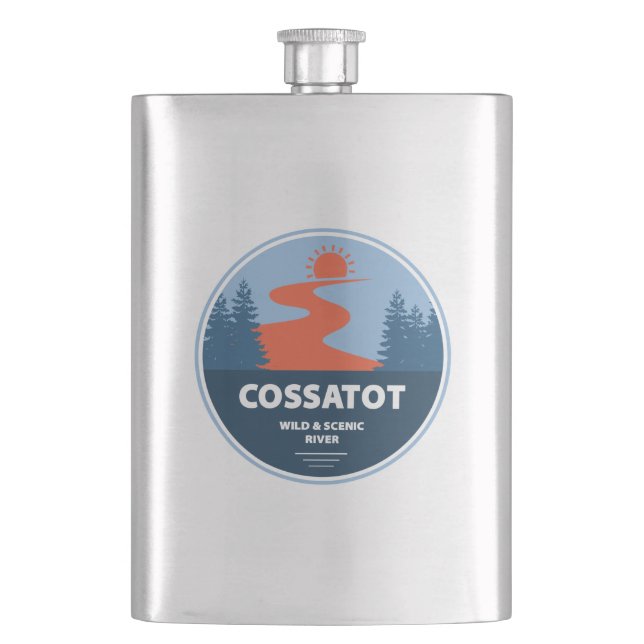 Cossatot Wild And Scenic River Arkansas Hip Flask (Front)