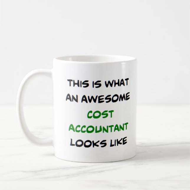 cost accountant, awesome coffee mug (Left)