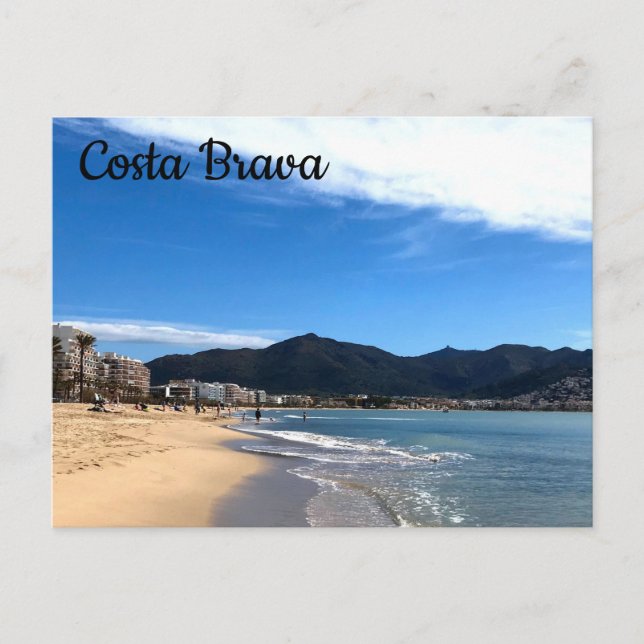 Costa Brava, Spain - Beach Photograph Postcard (Front)