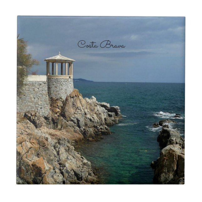 Costa Brava, Spain scenic photograph Tile (Front)