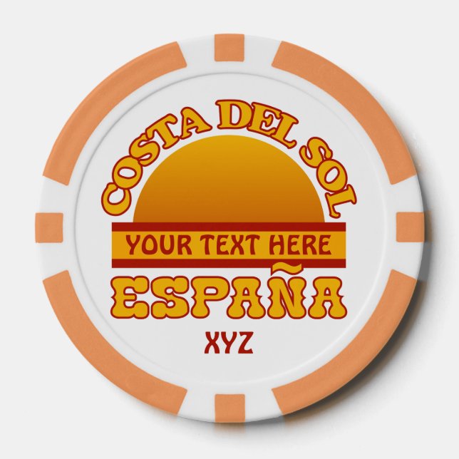Costa Del Sol custom poker chips (Front)