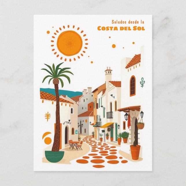 Costa del Sol Spain holiday mediterranean Postcard (Front)