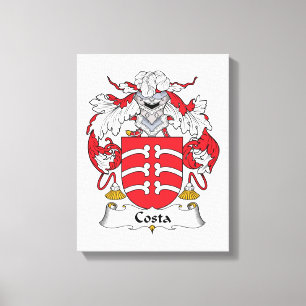 Costa Family Crest Canvas Print