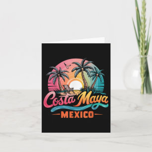 Costa Maya Mexico Tropical Sunset Beach Souvenir V Card