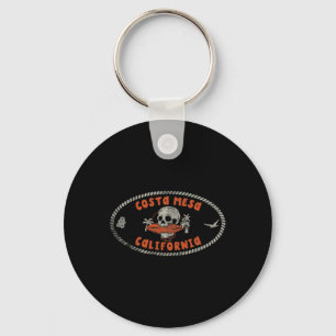 Costa Mesa California Ca Retro Surfer Front And Ck Key Ring