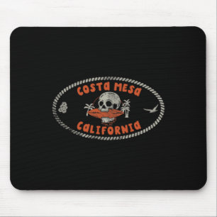 Costa Mesa California Ca Retro Surfer Front And Ck Mouse Pad