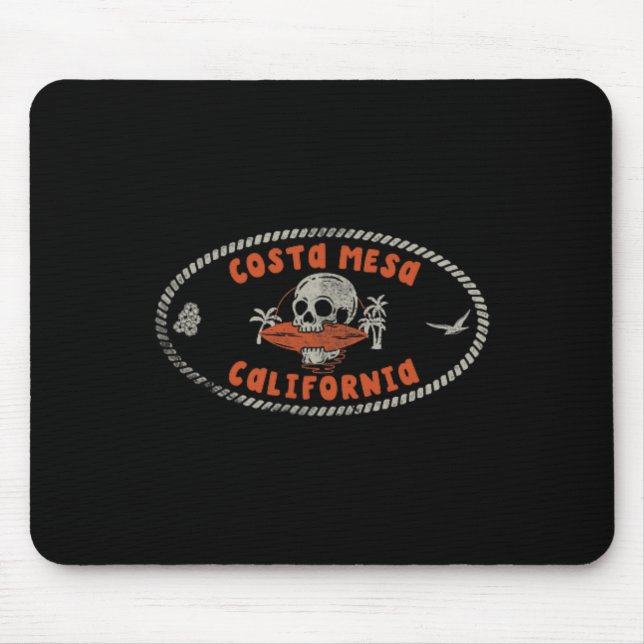 Costa Mesa California Ca Retro Surfer Front And Ck Mouse Pad (Front)