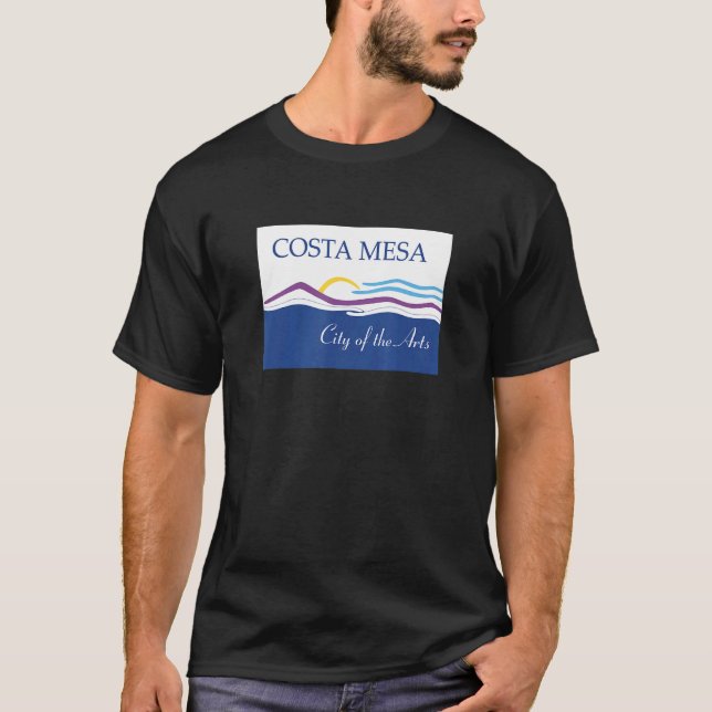 Costa Mesa California Flag T-Shirt (Front)