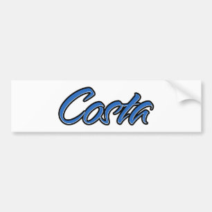 Costa name blue sticker sticker car sticker