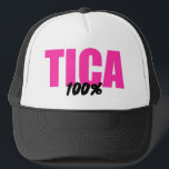 Costa Rica 100 Percent Tica Costa Rica Women Trucker Hat<br><div class="desc">The perfect hat for the Costa Rican woman is proud to be 100% Tica.</div>