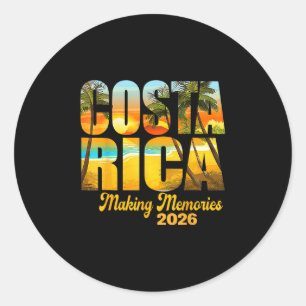Costa Rica 2026 Making Memories Matching Family Va Classic Round Sticker