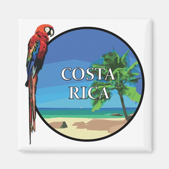 Costa Rica - 2 Inch Square Magnet (Front)
