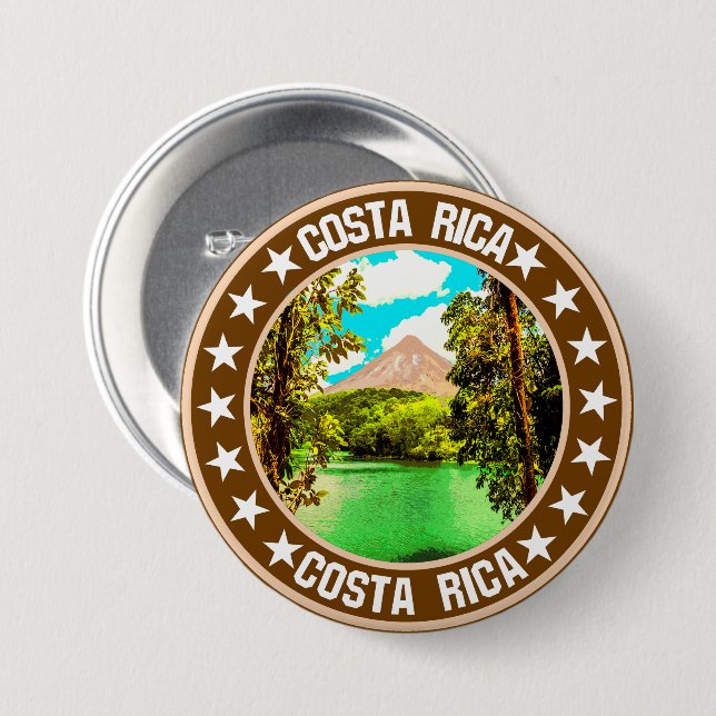 Costa Rica                                         7.5 Cm Round Badge (Front & Back)