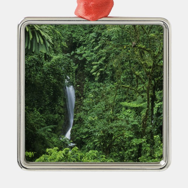 Costa Rica, Arenal Volcano area, Hanging Bridges Metal Tree Decoration (Front)