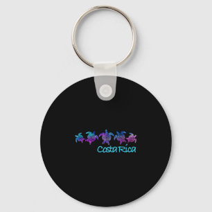 Costa Rica Beach Design Tril Turtle Gift Key Ring