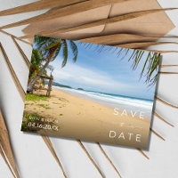 Costa Rica Beach Destination Wedding Save the Date