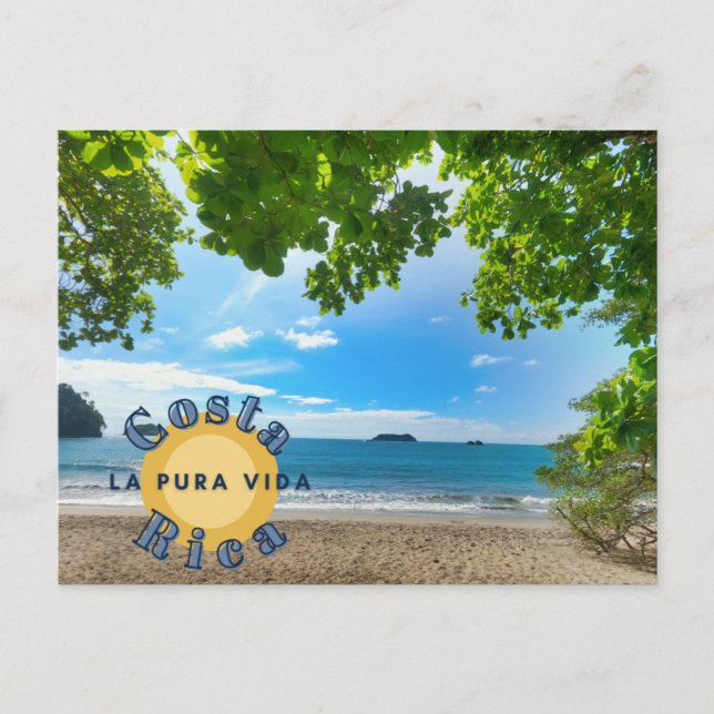 Costa Rica Beach Photography Postcard (Front)