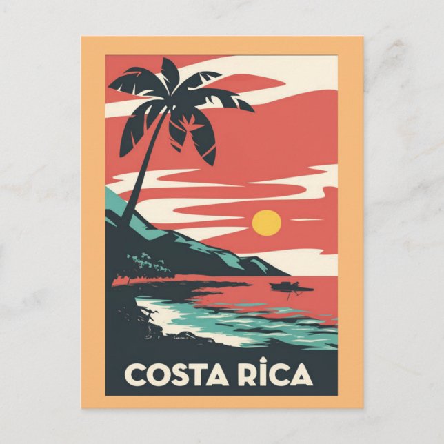 Costa Rica Beach Pura Vida  Postcard (Front)