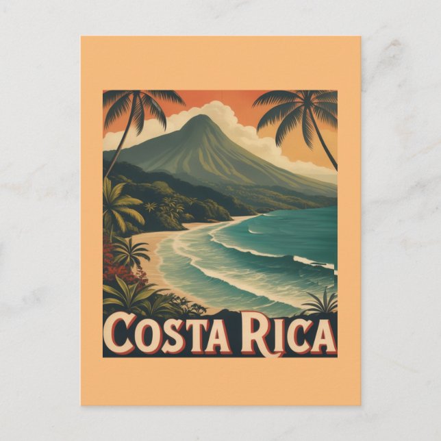 Costa Rica Beach, Pura Vida  Postcard (Front)