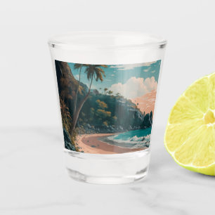 Costa Rica Beach Pura Vida  Shot Glass