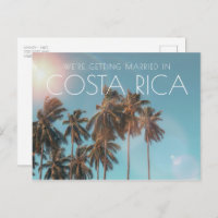 Costa Rica Beach Wedding Save the Date