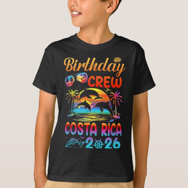 Costa Rica Birthday Trip Vacation 2026 Matching Gr T-Shirt (Front)