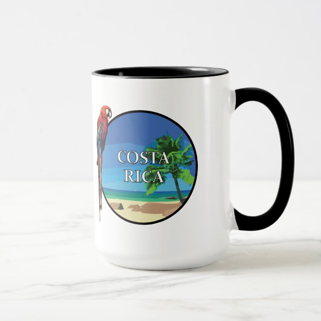 Costa Rica - Black 15 oz Ringer Mug (Right)