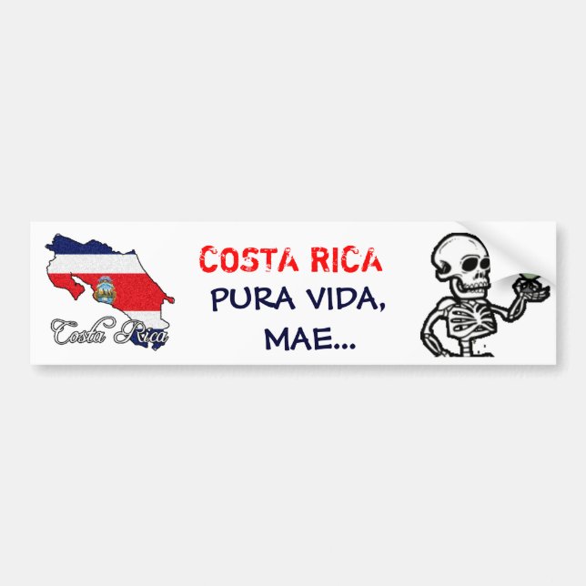 Costa Rica Bumper Sticker - Customised (Front)