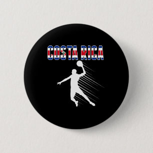 Costa Rica Bysketbyll Lovers Jersey Costa Rican By 6 Cm Round Badge
