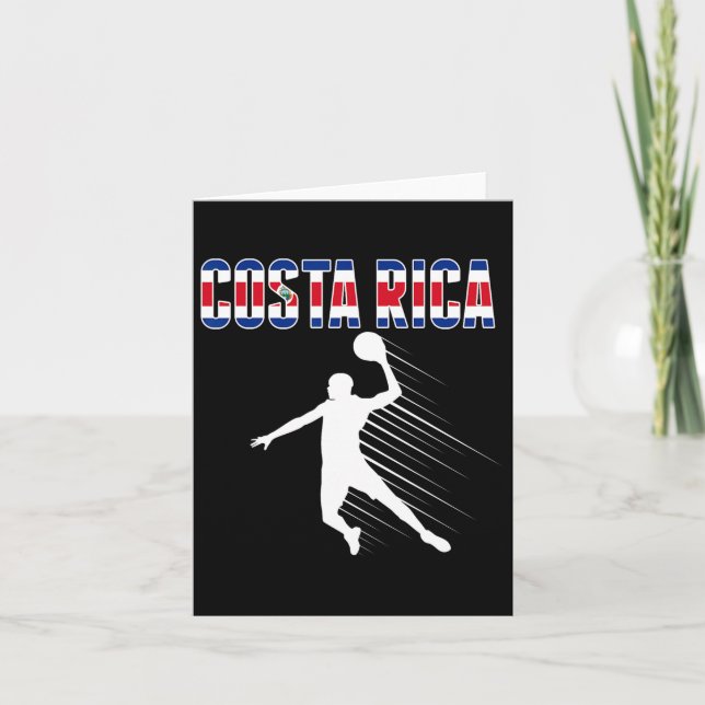 Costa Rica Bysketbyll Lovers Jersey Costa Rican By Card (Front)