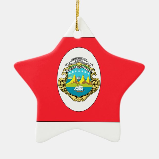Costa Rica Ceramic Tree Decoration (Front)