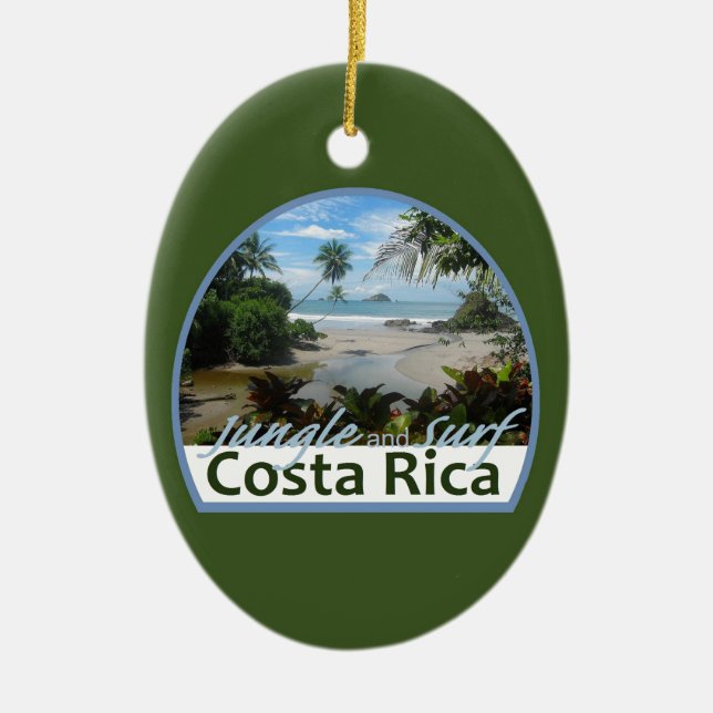 Costa Rica Ceramic Tree Decoration (Front)
