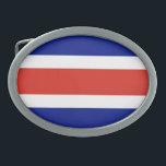 Costa Rica Civil Flag Belt Buckle<br><div class="desc">Patriotic flag of Costa Rica.</div>