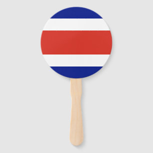 Costa Rica Civil Flag Hand Fan