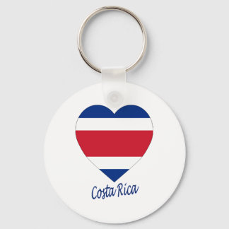Costa Rica (civil) Flag Heart Key Ring