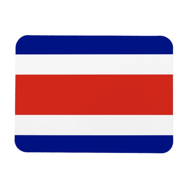Costa Rica Civil Flag Magnet (Horizontal)