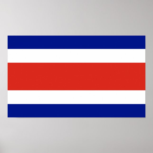 Costa Rica Civil Flag Poster (Front)