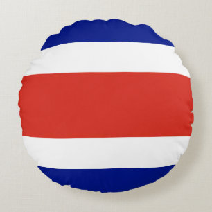 Costa Rica Civil Flag Round Cushion