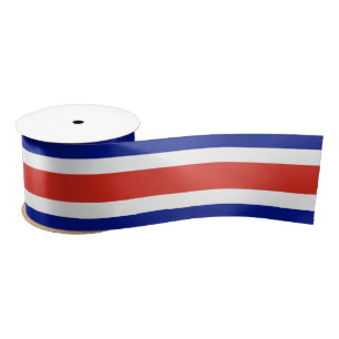 Costa Rica Civil Flag Satin Ribbon