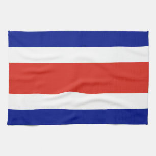Costa Rica Civil Flag Tea Towel