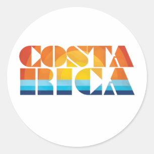 Costa Rica Classic Round Sticker
