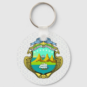 Costa Rica Coat of Arms detail Key Ring