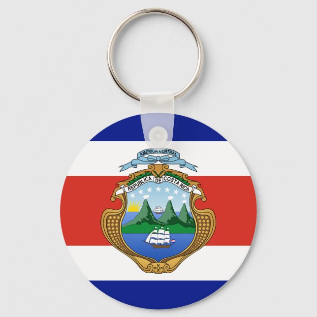 Costa Rica (coat of arms/ flag) Key Ring (Front)