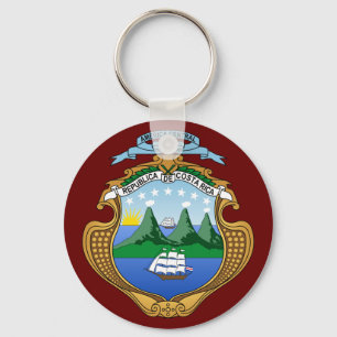 Costa Rica Coat of Arms Key Ring