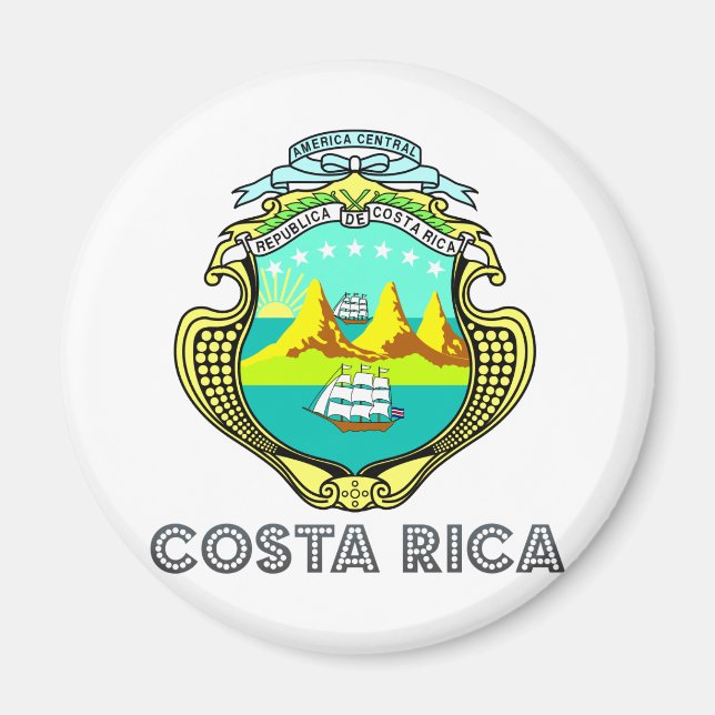 Costa Rica Coat of Arms Magnet (Front)