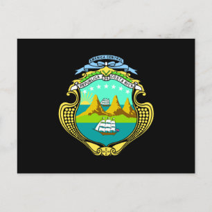 Costa Rica Coat of Arms Postcard